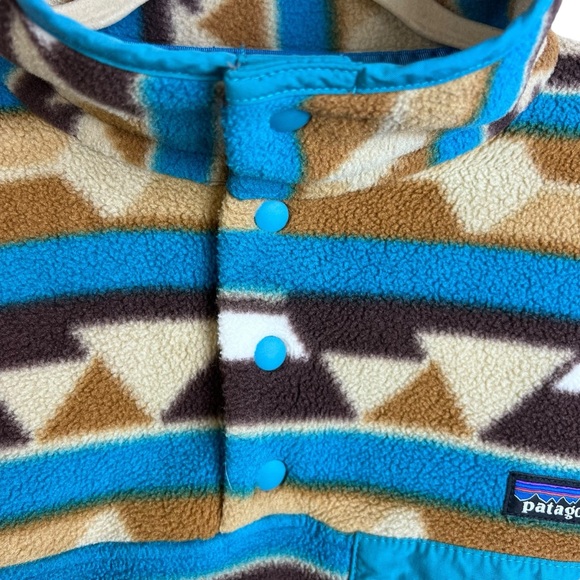 Patagonia Women’s Synchllla Snap-T Fleece Geometric Print Pullover Size M - Picture 5 of 12